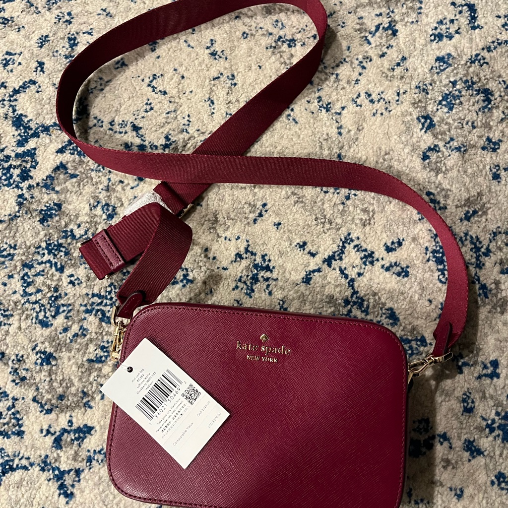 Kate Spade Mini Cam Bag/Crossbody In Blackberry